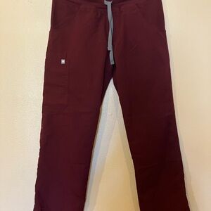 Figs Womens Maroon Scrub Pants